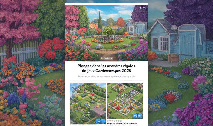 Plongez dans les mystères rigolos de jeux Gardenscapes 2026