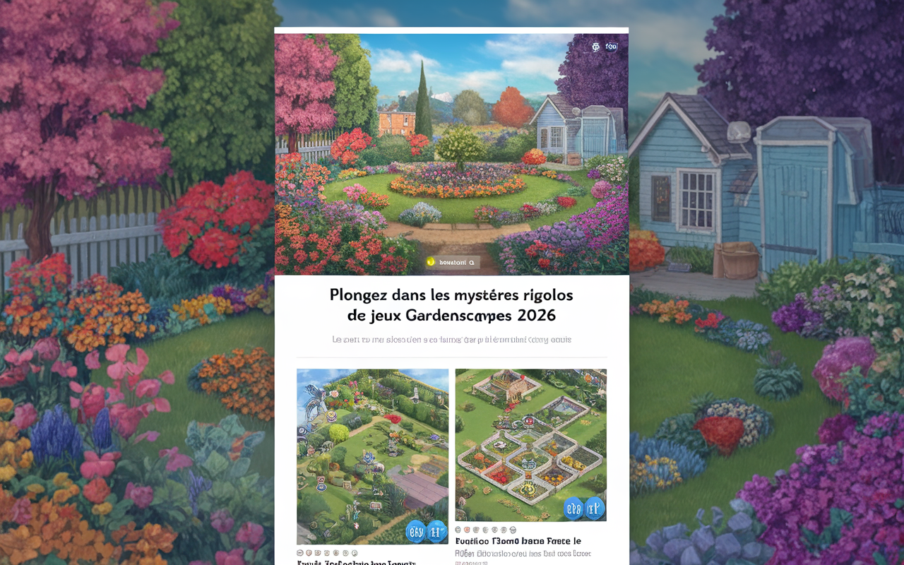 Plongez dans les mystères rigolos de jeux Gardenscapes 2026